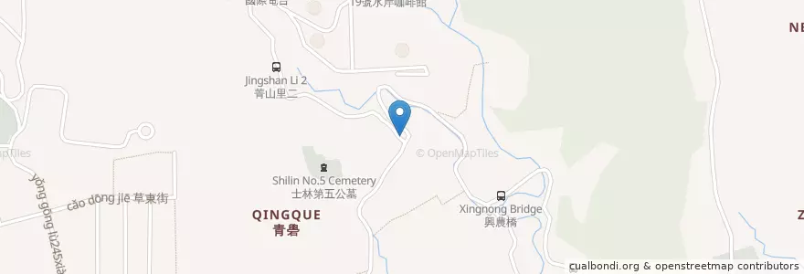 Mapa de ubicacion de 二姐的店 en 臺灣, 新北市, 臺北市, 士林區.