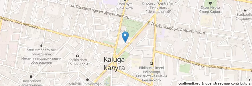Mapa de ubicacion de Аргентина en Rusya Federasyonu, Центральный Федеральный Округ, Kaluga Oblastı, Городской Округ Калуга.
