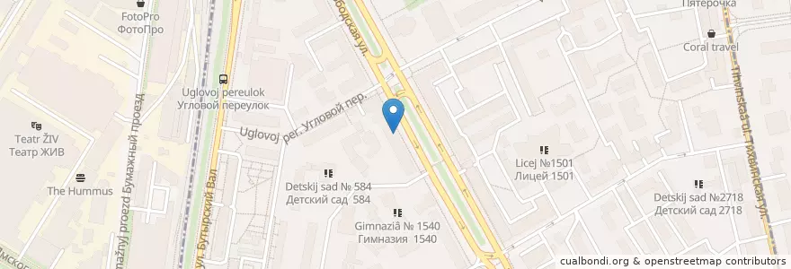 Mapa de ubicacion de Le petit cafe en Russia, Distretto Federale Centrale, Москва, Центральный Административный Округ, Тверской Район.