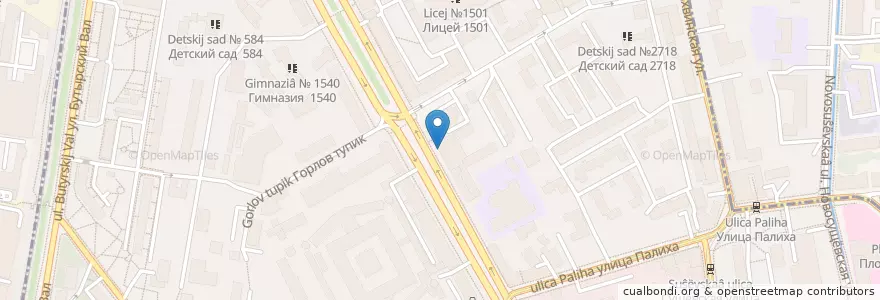 Mapa de ubicacion de Трика en Rusland, Centraal Federaal District, Moskou, Центральный Административный Округ, Тверской Район.