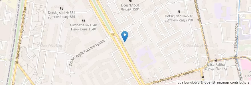 Mapa de ubicacion de Мосдонер en Rusland, Centraal Federaal District, Moskou, Центральный Административный Округ, Тверской Район.