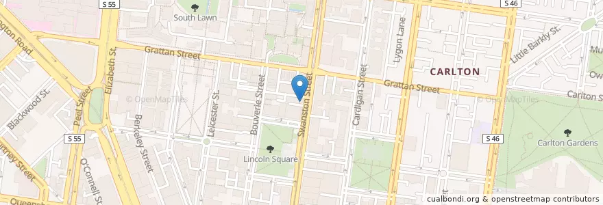 Mapa de ubicacion de Trinity College Foundation Studies en 澳大利亚, 维多利亚州, City Of Melbourne.