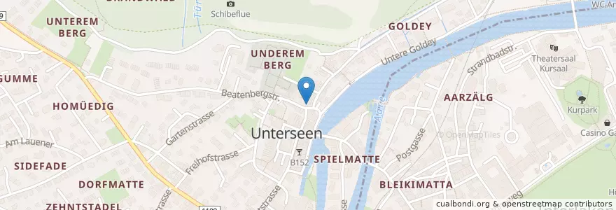 Mapa de ubicacion de Maiezyt en Suisse, Berne, Verwaltungsregion Oberland, Verwaltungskreis Interlaken-Oberhasli, Unterseen.