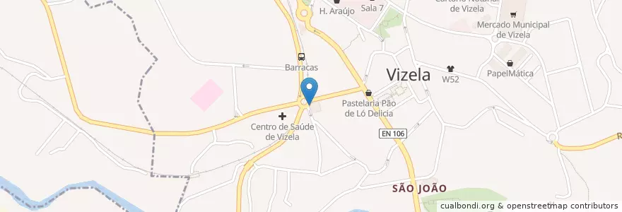 Mapa de ubicacion de Caixa Geral de Depósitos en Portugal, Norte, Braga, Ave, Vizela, Caldas De Vizela.