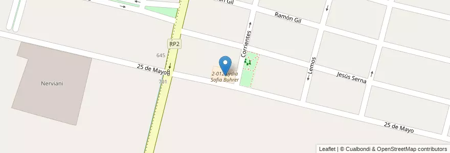 Mapa de ubicacion de 2-012 Lydia Sofia Buhrer en Arjantin, Şili, Mendoza, Departamento Maipú, Distrito Ciudad De Maipú, Maipú.
