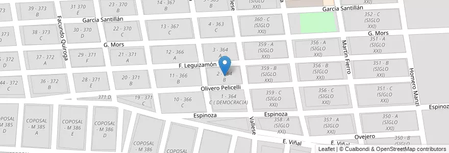 Mapa de ubicacion de 2 - 364 B en 阿根廷, Salta, Capital, Municipio De Salta, Salta.