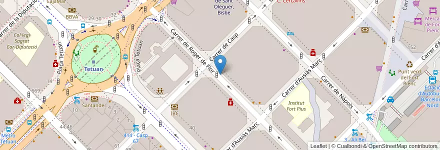 Mapa de ubicacion de 2 - Roger de Flor/ Gran Vía en スペイン, カタルーニャ州, Barcelona, バルサルネス, Barcelona.