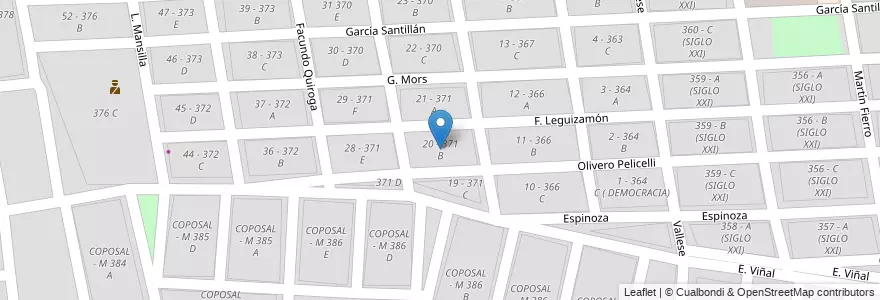 Mapa de ubicacion de 20 - 371 B en 아르헨티나, Salta, Capital, Municipio De Salta, Salta.