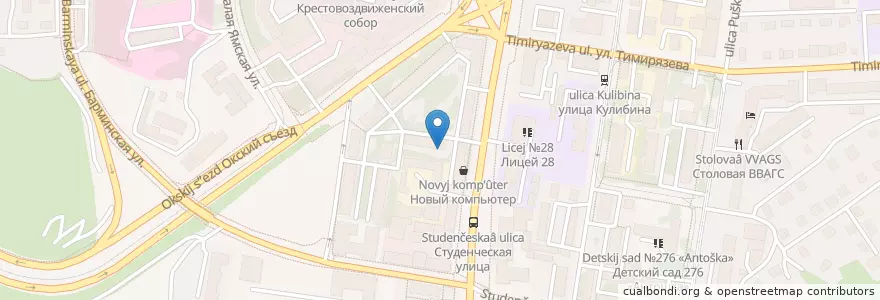 Mapa de ubicacion de Отделение связи №603022 en Russland, Föderationskreis Wolga, Oblast Nischni Nowgorod, Stadtkreis Nischni Nowgorod.