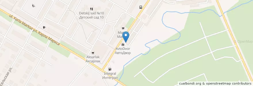 Mapa de ubicacion de АвтоДвор en Россия, Приволжский Федеральный Округ, Башкортостан, Городской Округ Нефтекамск.