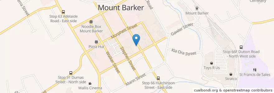 Mapa de ubicacion de Alto en オーストラリア, 南オーストラリア, Mount Barker District Council.