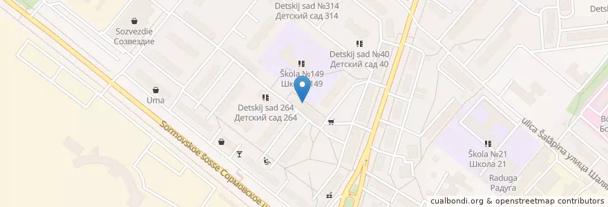 Mapa de ubicacion de Детская библиотека №6 им. Е. Никонова en ロシア, 沿ヴォルガ連邦管区, ニジニ・ノヴゴロド州, ニジニ・ノヴゴロド管区.