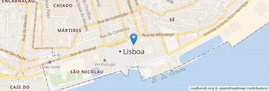 Mapa de ubicacion de Ministerium Cantina en Portugal, Lisboa, Grande Lisboa, Santa Maria Maior.