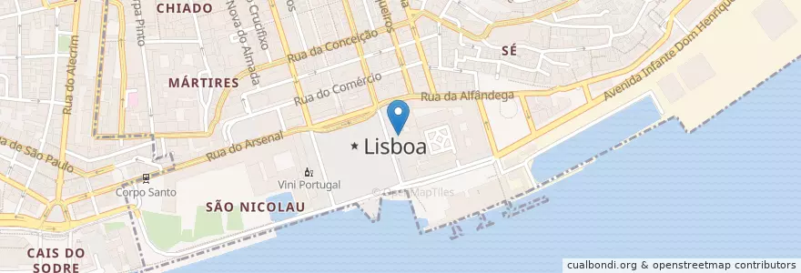 Mapa de ubicacion de Nosolo Italia en ポルトガル, Lisboa, Grande Lisboa, Santa Maria Maior.