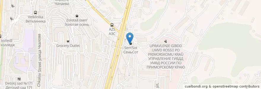 Mapa de ubicacion de Сбербанк en روسيا, Дальневосточный Федеральный Округ, بريمورسكي كراي, Владивостокский Городской Округ.