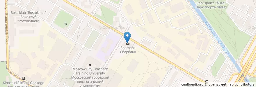 Mapa de ubicacion de Сбербанк en Rússia, Distrito Federal Central, Москва, Северо-Восточный Административный Округ, Район Ростокино.