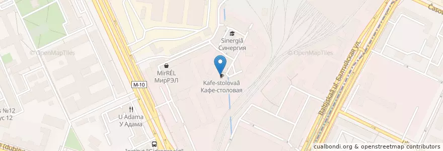 Mapa de ubicacion de Кафе-столовая en Russie, District Fédéral Central, Moscou, Северный Административный Округ, Район Сокол.