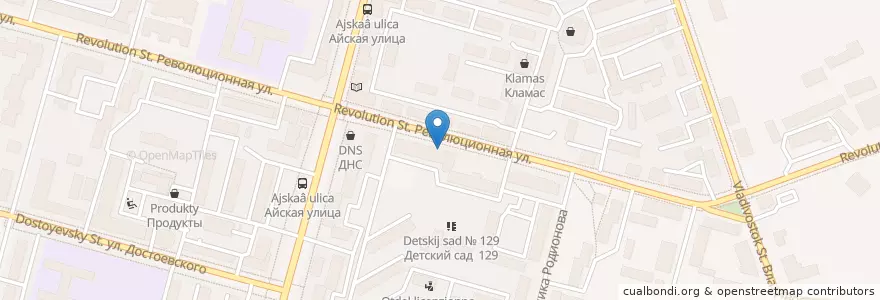 Mapa de ubicacion de кафе Утро en روسيا, Приволжский Федеральный Округ, باشقورستان, Городской Округ Уфа.