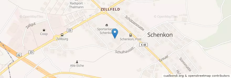 Mapa de ubicacion de Primarschule Schenkon en Schweiz/Suisse/Svizzera/Svizra, Luzern, Schenkon.