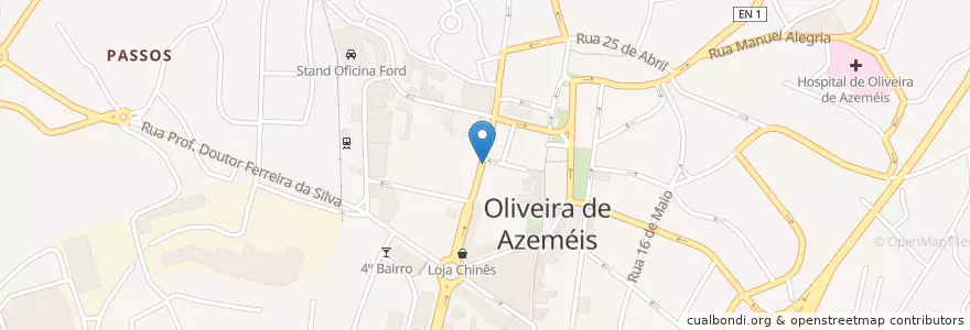 Mapa de ubicacion de Dona Pizza en Portugal, Aveiro, Norte, Área Metropolitana Do Porto, Oliveira De Azeméis, Oliveira De Azeméis, Santiago De Riba-Ul, Ul, Macinhata Da Seixa E Madail.