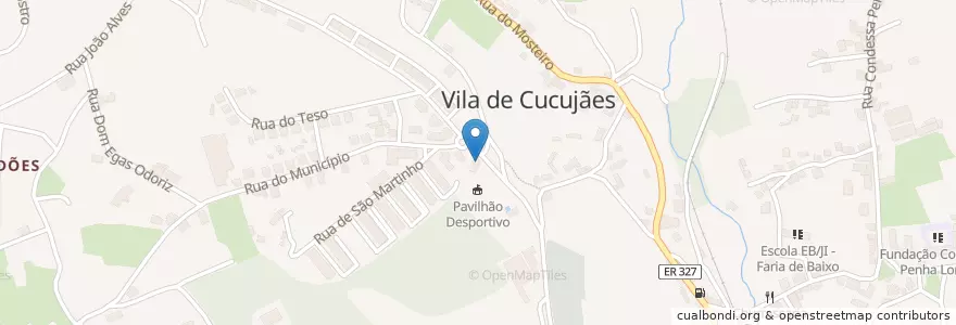 Mapa de ubicacion de Estação CTT Vila de Cucujães en البرتغال, آويرو, المنطقة الشمالية (البرتغال), Área Metropolitana Do Porto, Oliveira De Azeméis, Vila De Cucujães.