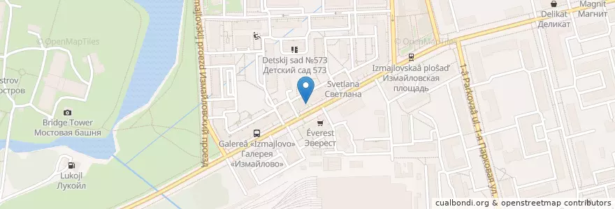 Mapa de ubicacion de МКБ en Russia, Distretto Federale Centrale, Москва, Восточный Административный Округ, Район Измайлово.