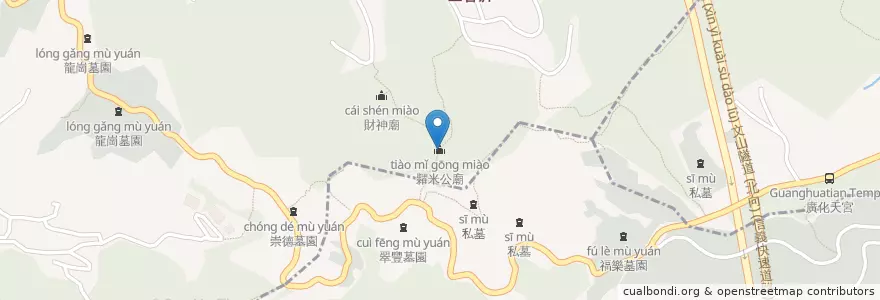 Mapa de ubicacion de 糶米公廟 en 台湾, 新北市, 台北市.