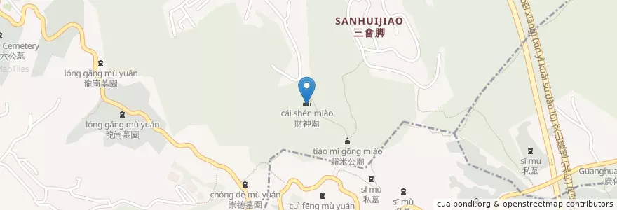 Mapa de ubicacion de 財神廟 en Taiwán, Nuevo Taipéi, Taipéi, 信義區.