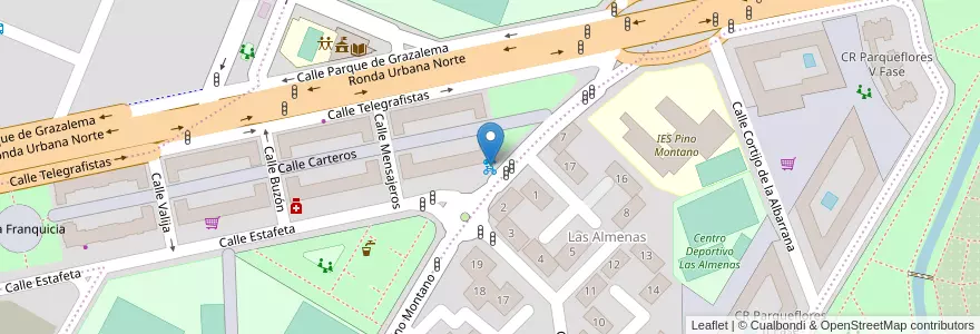Mapa de ubicacion de 201 Calle Pino Montano en Espagne, Andalousie, Séville, Séville.