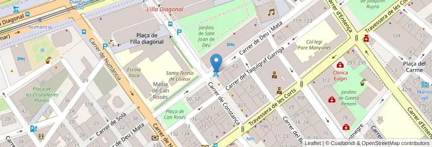 Mapa de ubicacion de 201 - Déu i Mata 56 en İspanya, Catalunya, Barcelona, Barcelonès, Barcelona.