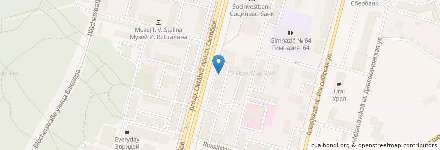 Mapa de ubicacion de Дента en Rusia, Приволжский Федеральный Округ, Bashkortostán, Городской Округ Уфа.