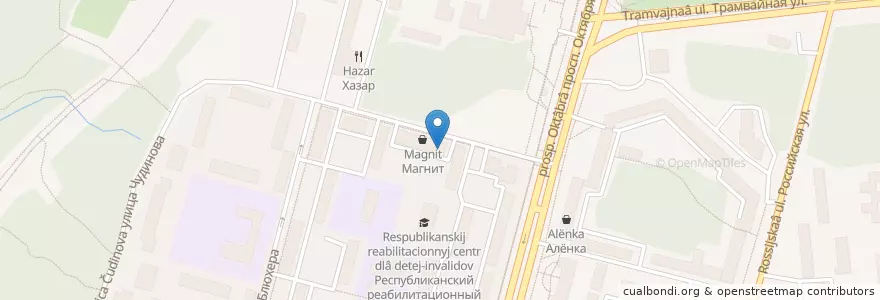 Mapa de ubicacion de Айболит en Rusia, Приволжский Федеральный Округ, Башкортостан, Городской Округ Уфа.