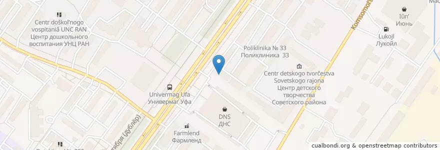 Mapa de ubicacion de 36,6 en 러시아, Приволжский Федеральный Округ, Башкортостан, Городской Округ Уфа.