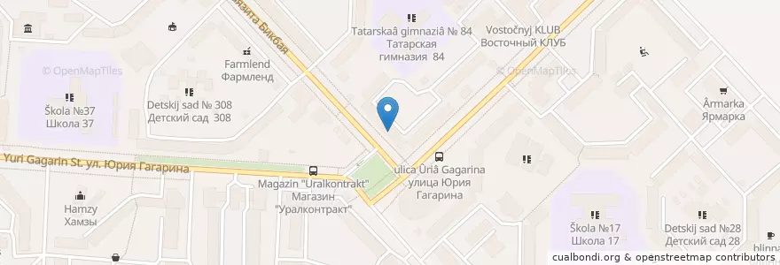 Mapa de ubicacion de Аптека 36.6 en Russia, Circondario Federale Del Volga, Baschiria, Городской Округ Уфа.