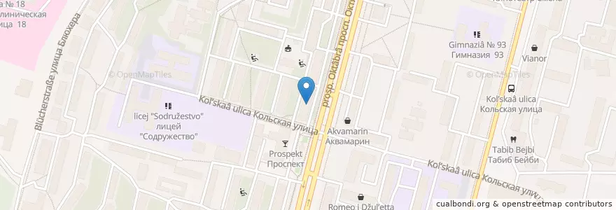 Mapa de ubicacion de Аптека 36.6 en 러시아, Приволжский Федеральный Округ, Башкортостан, Городской Округ Уфа.