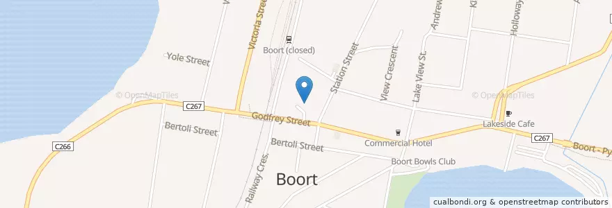 Mapa de ubicacion de Boort Post Office en أستراليا, ولاية فيكتوريا, Shire Of Loddon.