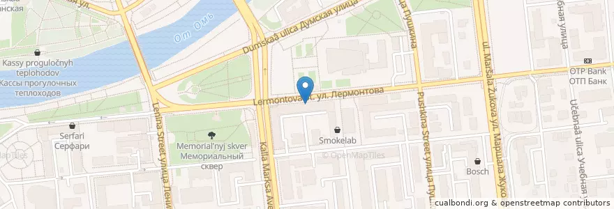 Mapa de ubicacion de Открытие en Rusia, Distrito Federal De Siberia, Omsk, Омский Район, Городской Округ Омск.