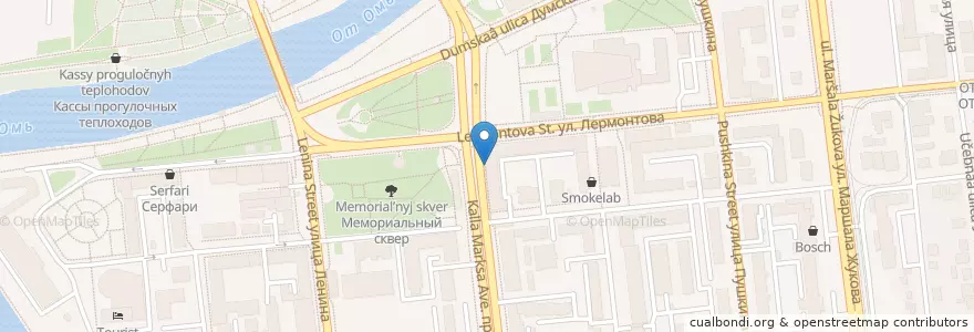 Mapa de ubicacion de Хоум Кредит en Rússia, Distrito Federal Siberiano, Омская Область, Омский Район, Городской Округ Омск.