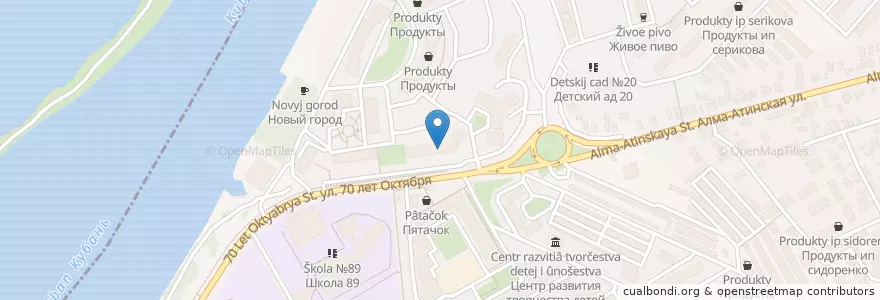 Mapa de ubicacion de Еха en 러시아, 남부연방관구, Краснодарский Край, Городской Округ Краснодар.