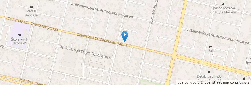 Mapa de ubicacion de Авто мойка en Russia, South Federal District, Krasnodar Krai, Krasnodar Municipality.