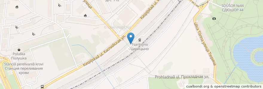 Mapa de ubicacion de Хот-дог en Россия, Центральный Федеральный Округ, Москва, Южный Административный Округ, Район Бирюлёво Восточное.