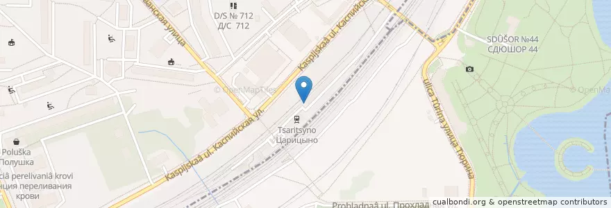 Mapa de ubicacion de Хот-дог en روسیه, Центральный Федеральный Округ, Москва, Южный Административный Округ.
