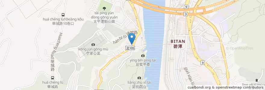 Mapa de ubicacion de 碧潭大藥局 en Taiwan, 新北市, 新店區.