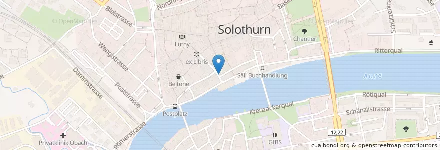 Mapa de ubicacion de Shivas Heaven en Zwitserland, Solothurn, Amtei Solothurn-Lebern, Bezirk Solothurn, Bezirk Wasseramt, Solothurn.