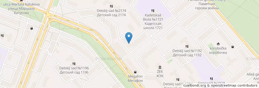 Mapa de ubicacion de Детская библиотека en Russia, Distretto Federale Centrale, Москва, Северо-Западный Административный Округ, Район Строгино.