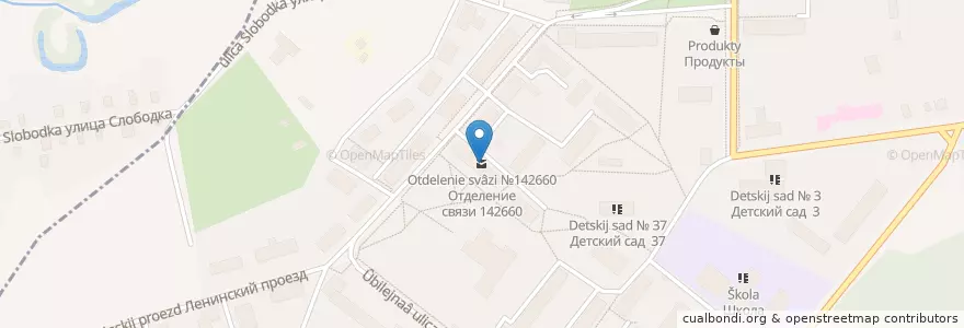 Mapa de ubicacion de Отделение связи №142660 en Rússia, Distrito Federal Central, Oblast De Moscou, Орехово-Зуевский Городской Округ.