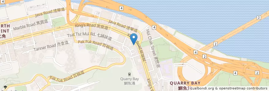 Mapa de ubicacion de 七姊妹郵政局 Tsat Tsz Mui Post Office en China, Guangdong, Hongkong, Hong Kong Island, New Territories, 東區 Eastern District.