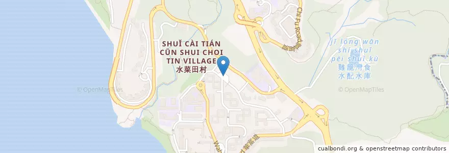 Mapa de ubicacion de 華富 (北) Wah Fu (North) en چین, گوانگ‌دونگ, هنگ‌کنگ, جزیره هنگ کنگ, 新界 New Territories, 南區 Southern District.