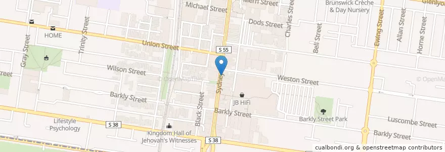 Mapa de ubicacion de Commonwealth Bank en オーストラリア, ビクトリア, City Of Moreland.