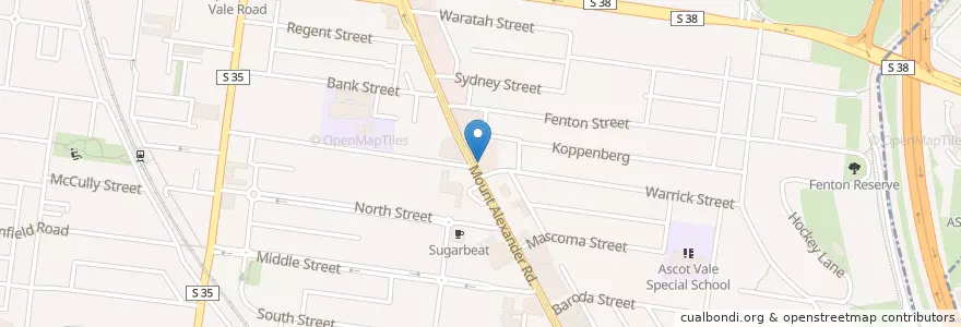 Mapa de ubicacion de Cariño Tapas Bar en Australien, Victoria, City Of Moonee Valley.